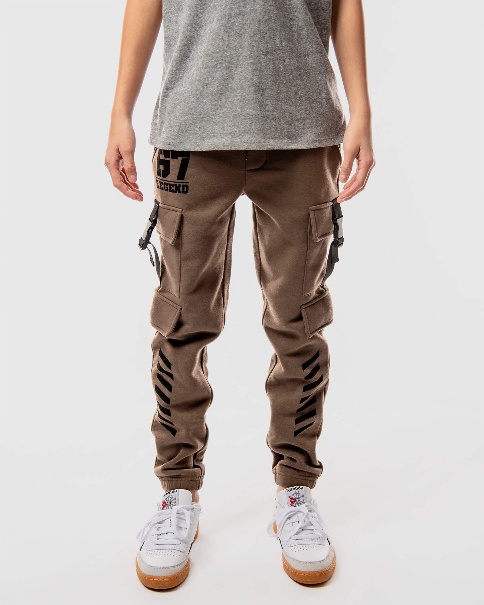 BOYS ELASAH FLEECE CARGO JOGGERS - Image 6