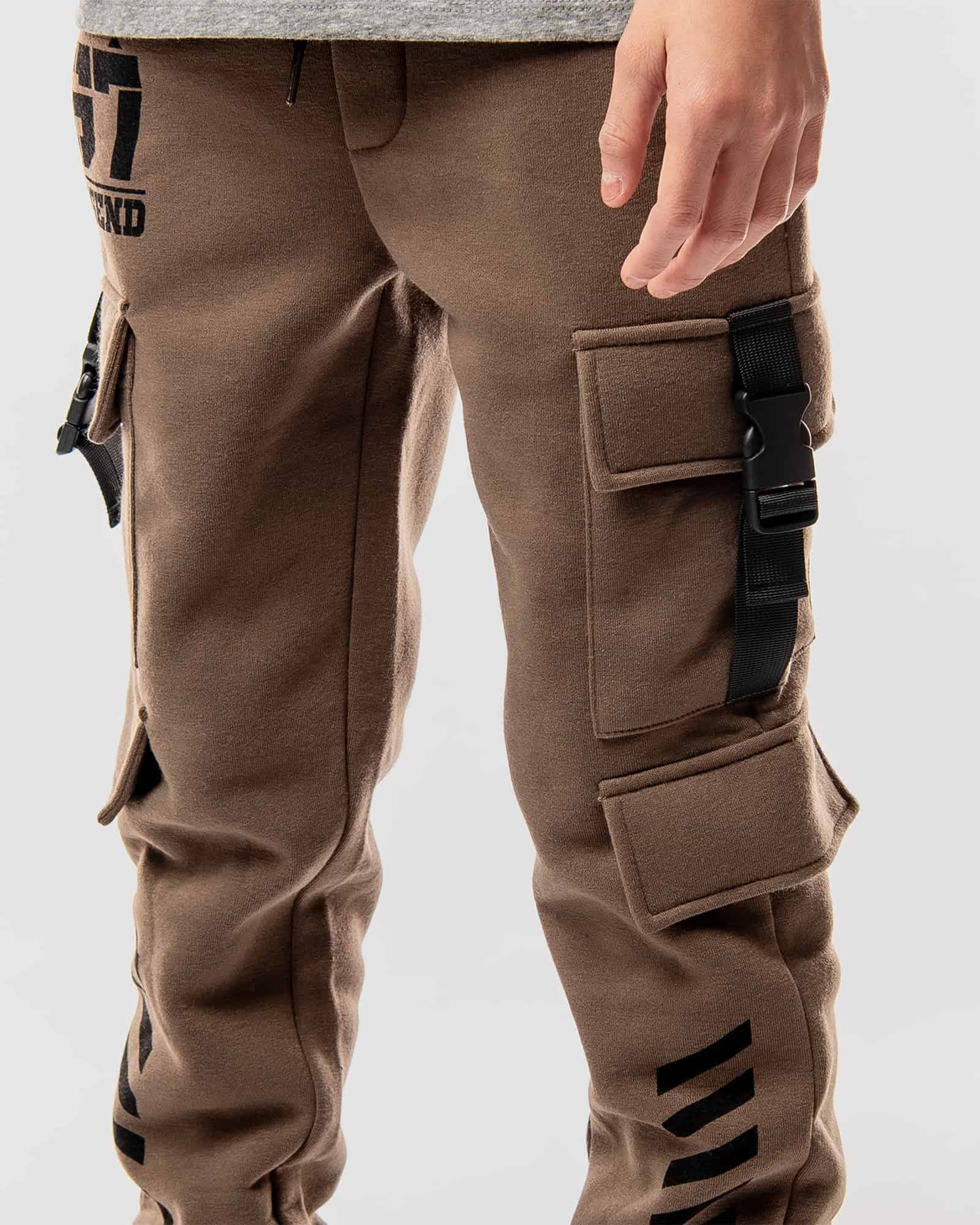 BOYS ELASAH FLEECE CARGO JOGGERS - Image 9