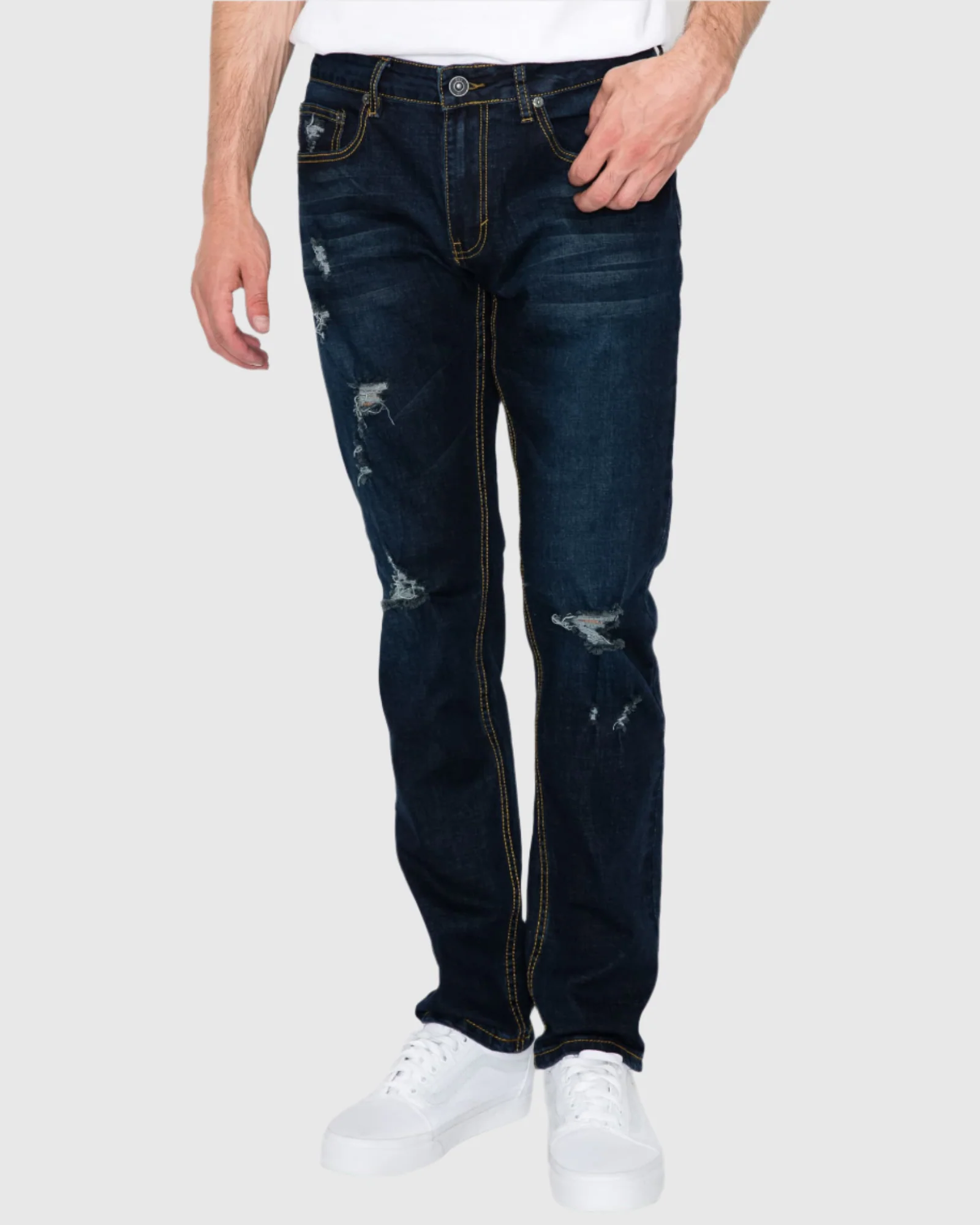 MEN'S CAYENNE RIPPED SLIM FIT JEANS - Image 25