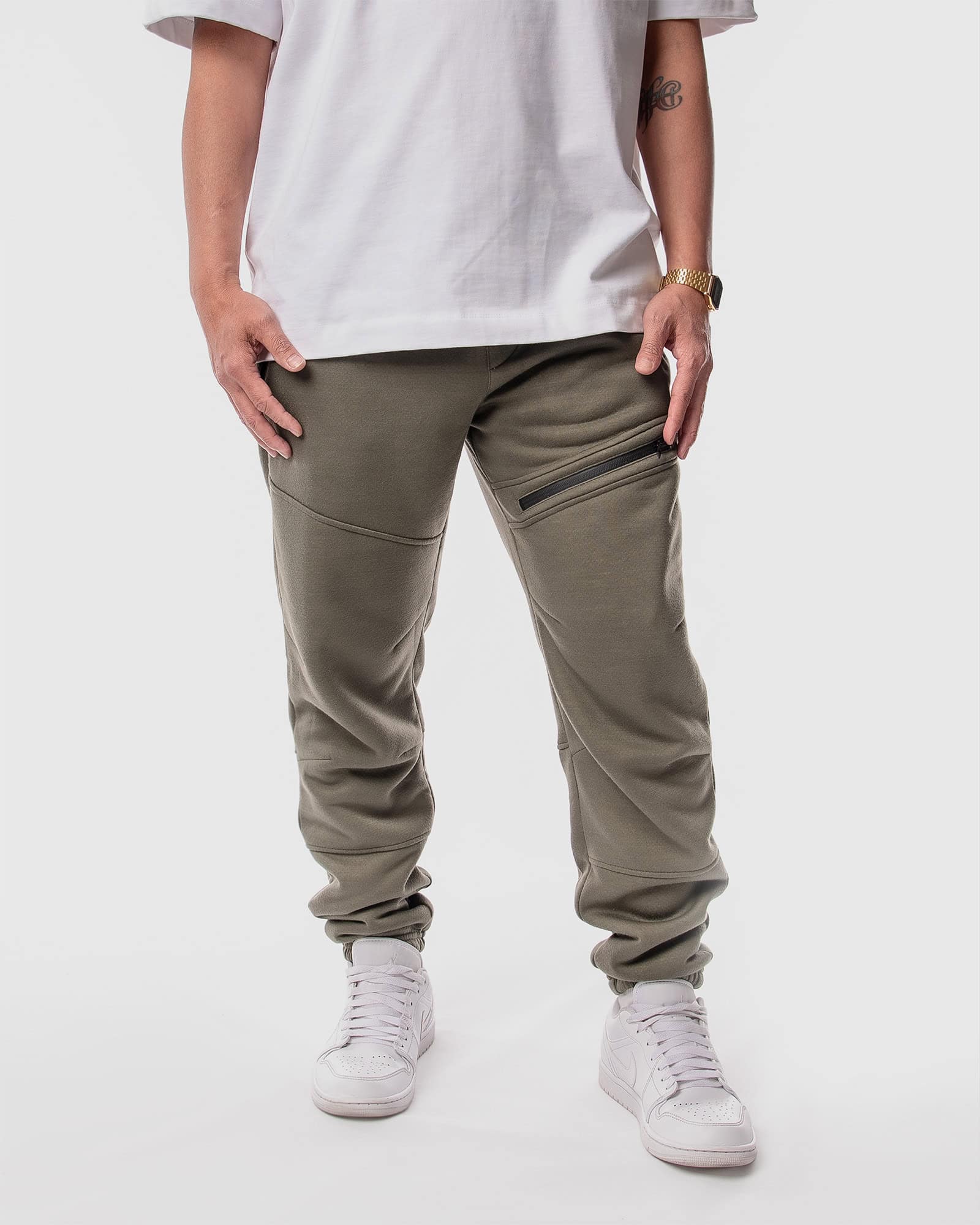 MEN'S EDOM SHERPA LINED TWILL JOGGERS - Image 4