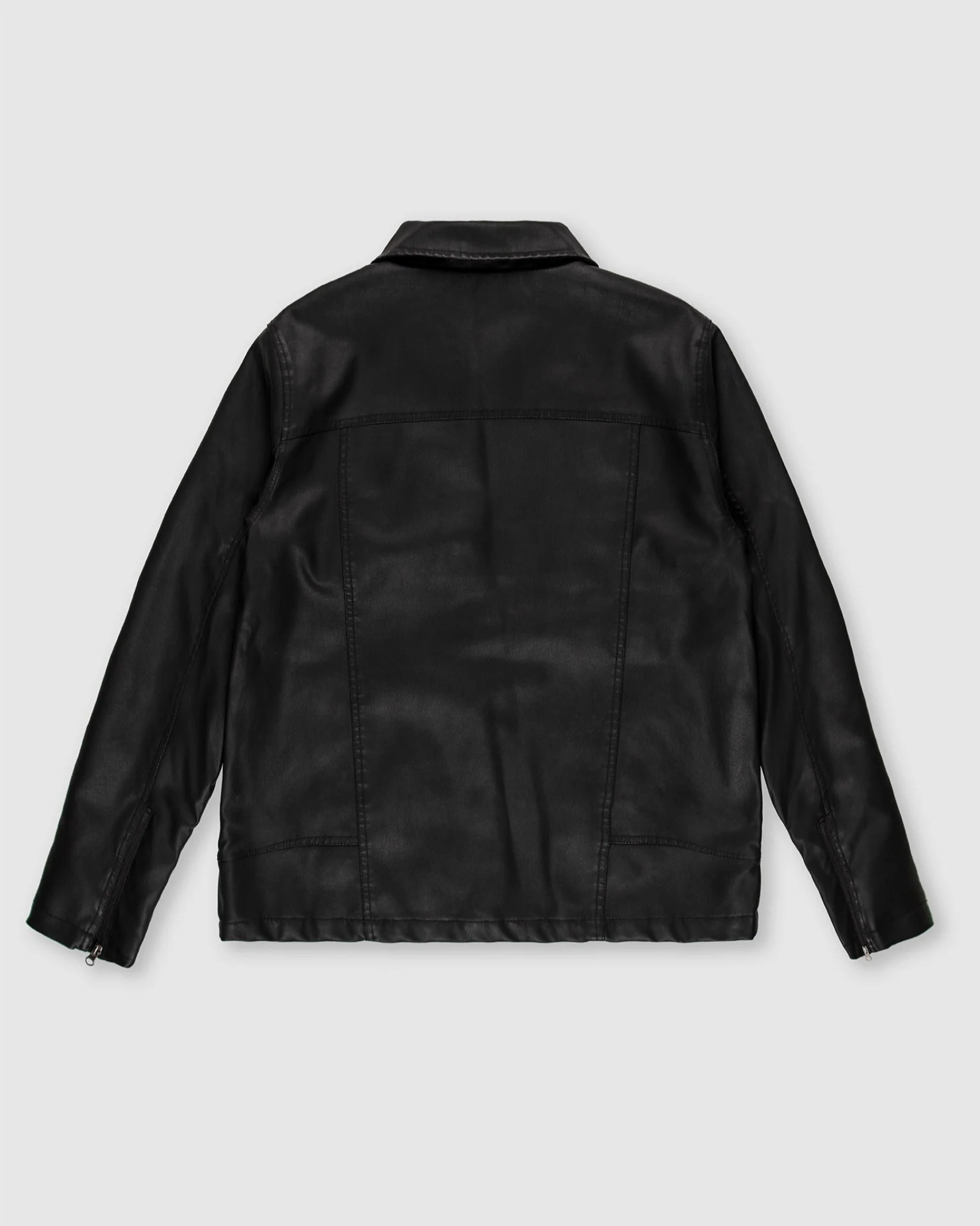 MEN'S JORY ZIP UP VEGAN LEATHER JACKET - Image 5