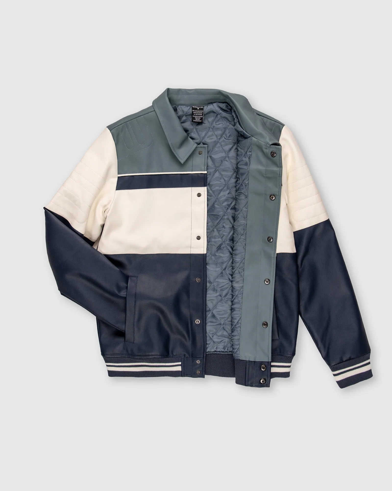 MEN'S LUCIO VEGAN LEATHER RACING JACKET - Image 4