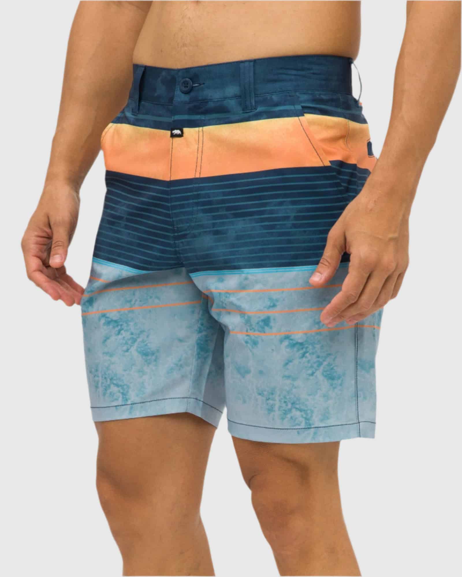 MEN'S ORANGE SUNSHINE HYBRID SHORTS - Image 3