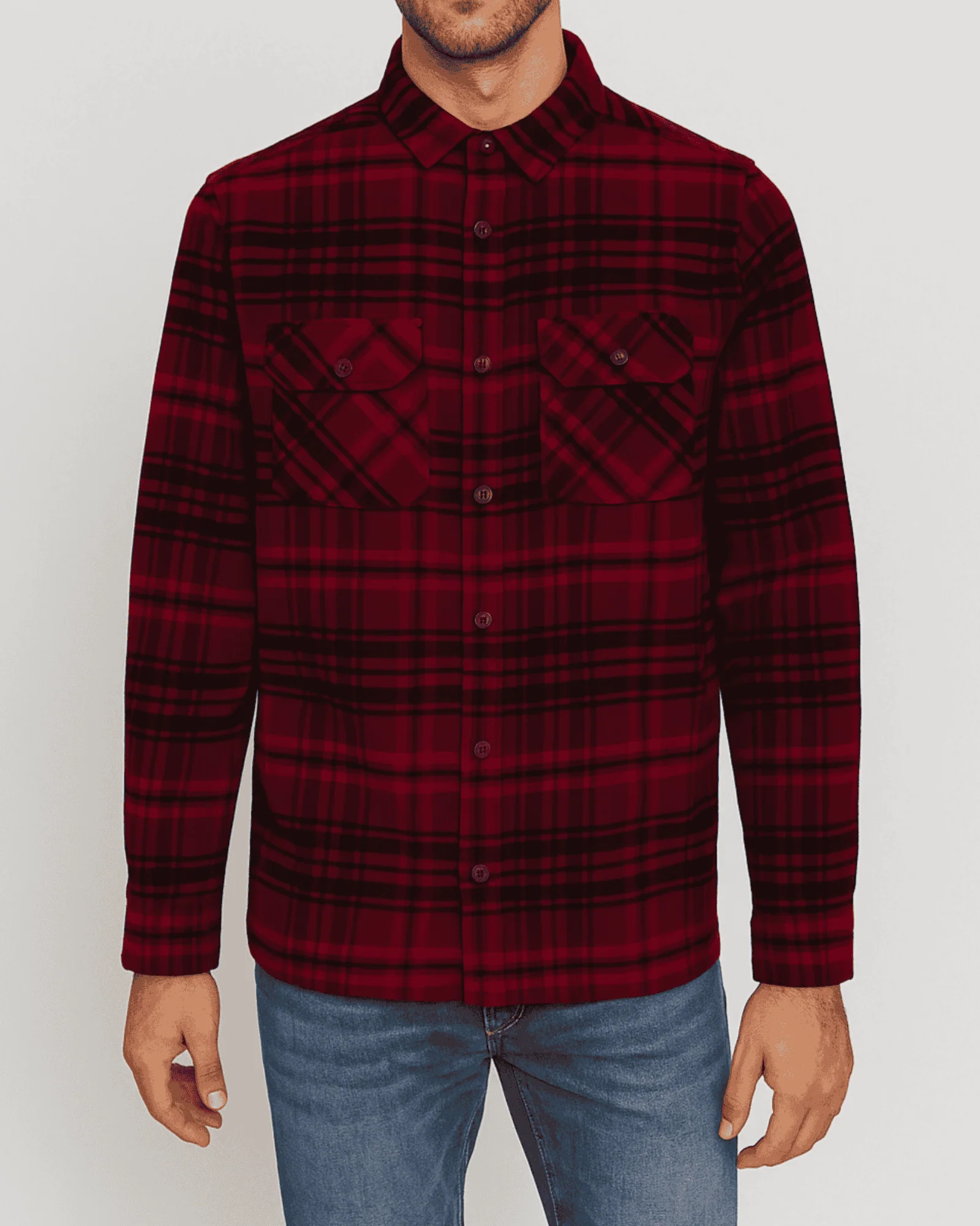 MEN'S WOODSY PLAID FLANNEL SHIRT - Image 4